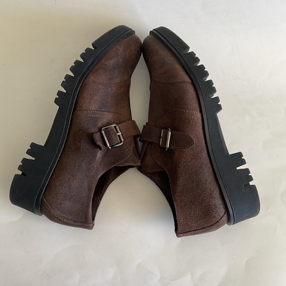 Eric Michael Brown Leather Strap Oxford lug sole shoes size 37 EU - Picture 7 of 10